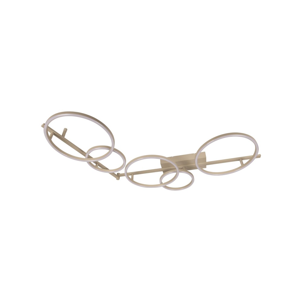 Lucide Moderne plafondlampNicola zand bruin hoek - 53113/36/41